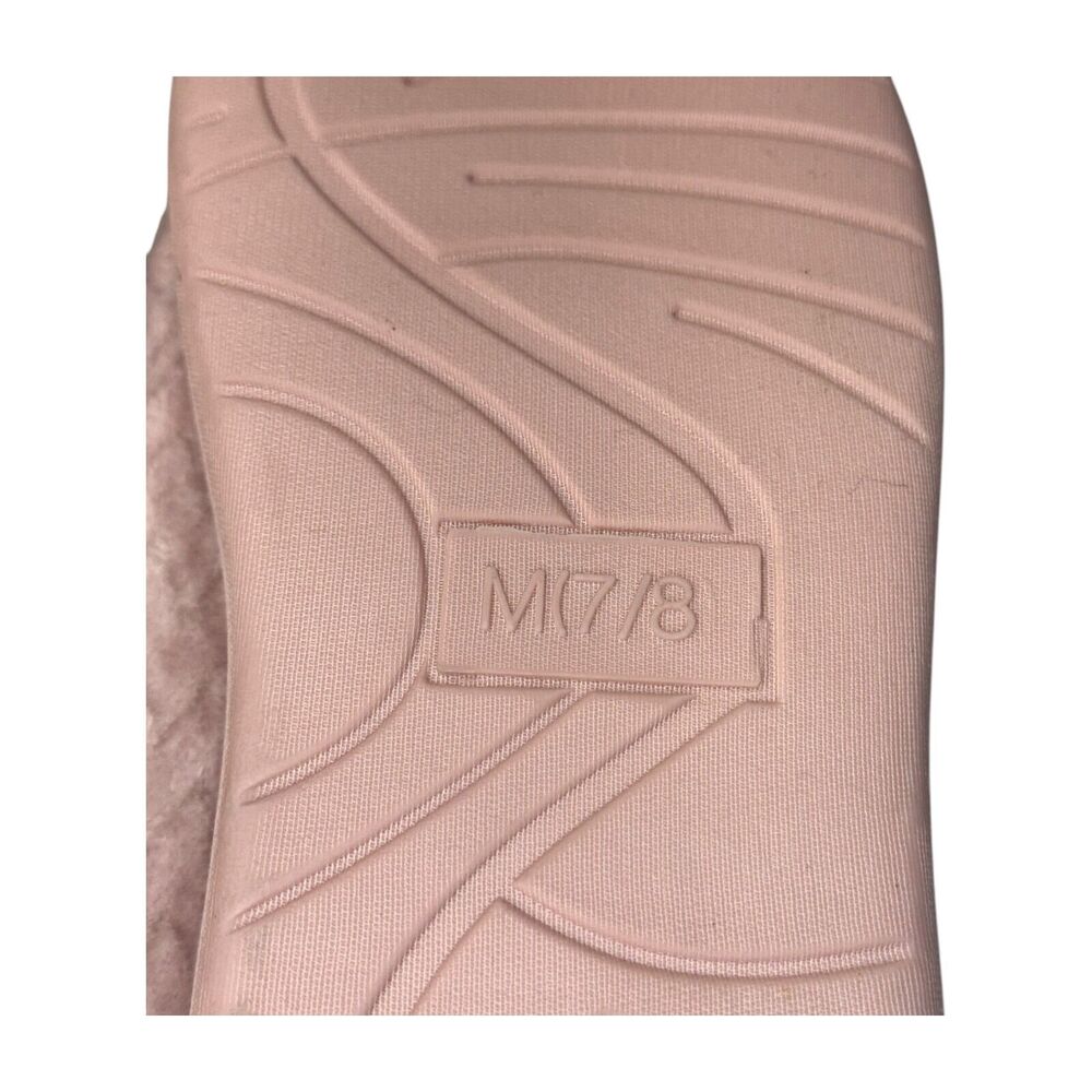 Women's M(7-8) Mule Baby Pink Faux Fur Lined Comfort Casual Slip-On Slippers - Picture 6 of 6
